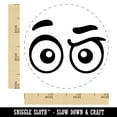 thumbnail image 2 of Cartoon Eyes Raised Brow Concerned Confused Judging Self-Inking Rubber Stamp Ink Stamper - Pink Ink - Small 3/4 Inch, 2 of 7