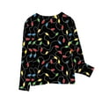 thumbnail image 4 of Aboser Kids Toddler Christmas T-Shirt for Girls Boys Long Sleeve Holiday Tees Fashion Colorful Graphic Tshirts Cute Little Boys Girl Layering Tee, 4 of 6
