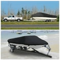 thumbnail image 3 of REGALWOVEN 210D Trailerable Boat Cover Waterproof Fishing Ski Speedboat V-shape Black 16-18ft, 3 of 5