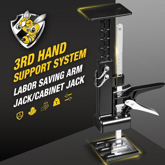 Cabinet Jacks 2 Pack, 360 LBS Lift, 3rd Hand Support System, Drywall Lift Tool