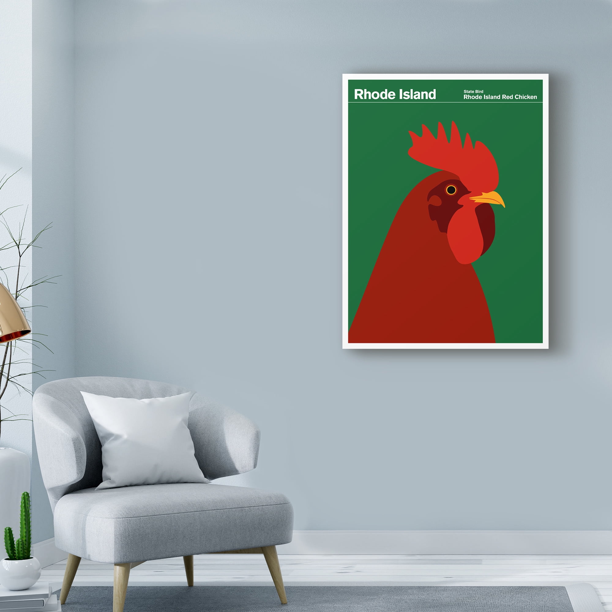 Trademark Fine Art 'Rhode Island Red Chicken' Canvas Art by Print Collection - Artist