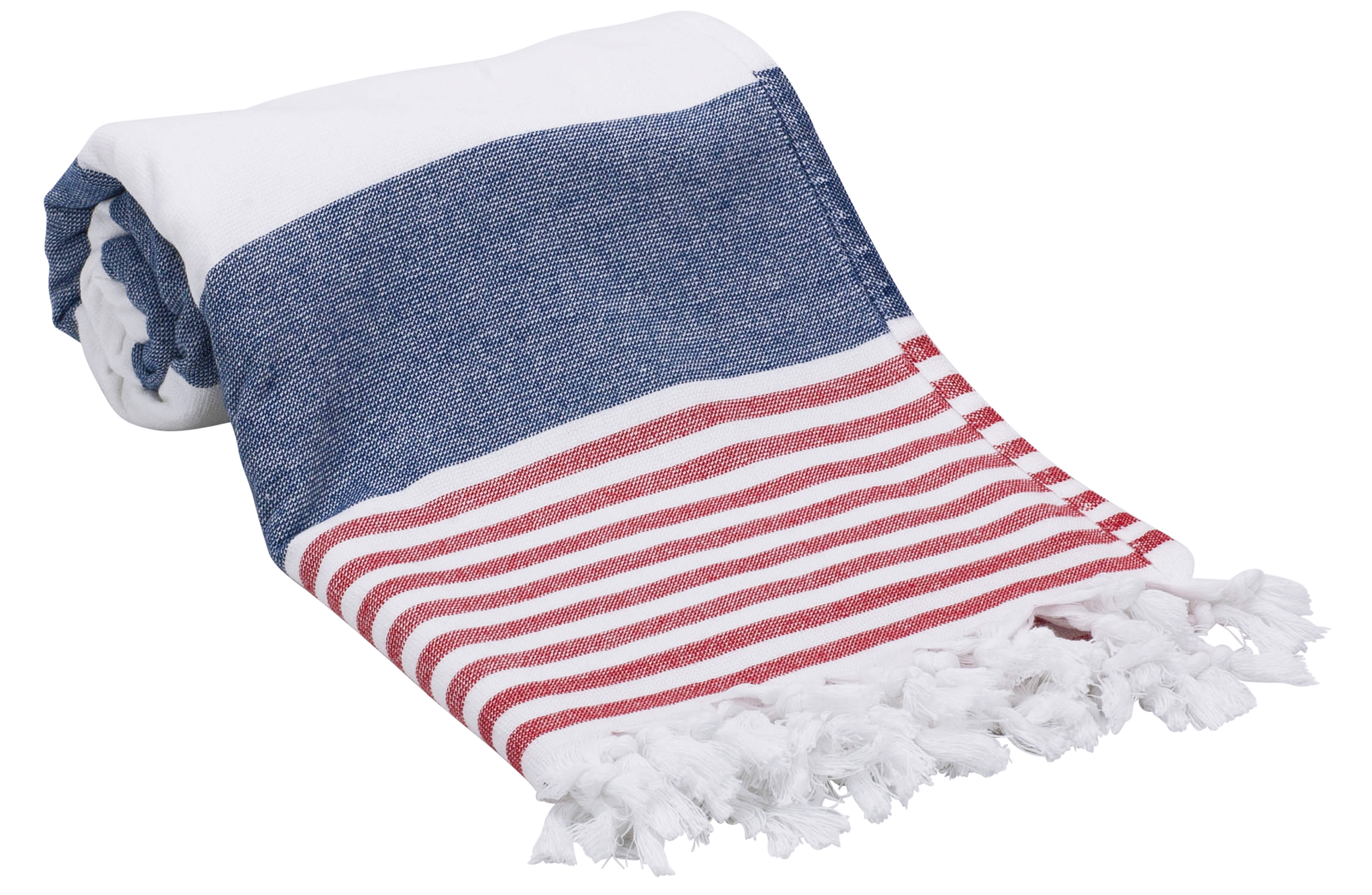 Swan Comfort Bath & Resort Beach Towel, %100 Cotton Peshtemal, Pool, Spa, Sauna, Hot Yoga Towel (Double Sided) Various Colors - ( Navy - Red ) - image 3 of 3