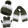 thumbnail image 2 of HNMKIU Unisex Couple Knitted Winter Accessory Set Featuring Scarf for Casual Outdoor Wear Matching His Hers Green - One Size, 2 of 3