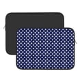 thumbnail image 2 of Deep Blue And White Dots Neoprene Sleeve Pouch Case Bag for 13" - 15" Inch Laptop Computer, 2 of 7