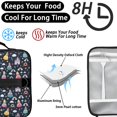 thumbnail image 3 of Princess and Castle Blue Pattern Insulated Lunch Bag with Shoulder Strap and Bottle Holder,Bento School Lunch Bag Box,11x9.5x3.5 Inches, 3 of 3