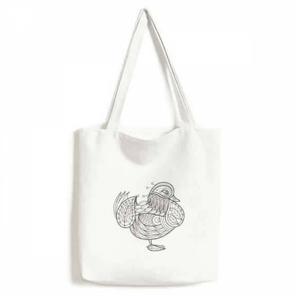 Bird Paint Flying Line Tote Canvas Bag Shopping Satchel Casual Handbag