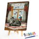 thumbnail image 2 of Cuadros Decorativos DIY pintura por número Kit alfombra gato animales sin marco para decoración del hogar Sywqhk Nuevos Originales, 2 of 9