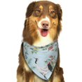 thumbnail image 6 of Naloa Chinoiserie Floral Palm Tree Dog Bandanas 1PC Washable Triangle Dog Scarfs Premium Durable Fabric, for Small Medium Large Dogs and Cats, 6 of 6