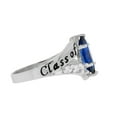 thumbnail image 2 of JackAni 10k Gold Simulated Sapphire September Birthstone 2026 Class Graduation Ring - Size 6.75, 2 of 5