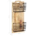 thumbnail image 5 of vidaXL Wall-mounted Magazine Rack 33x10x67 cm Solid Rough Mango Wood, 5 of 5