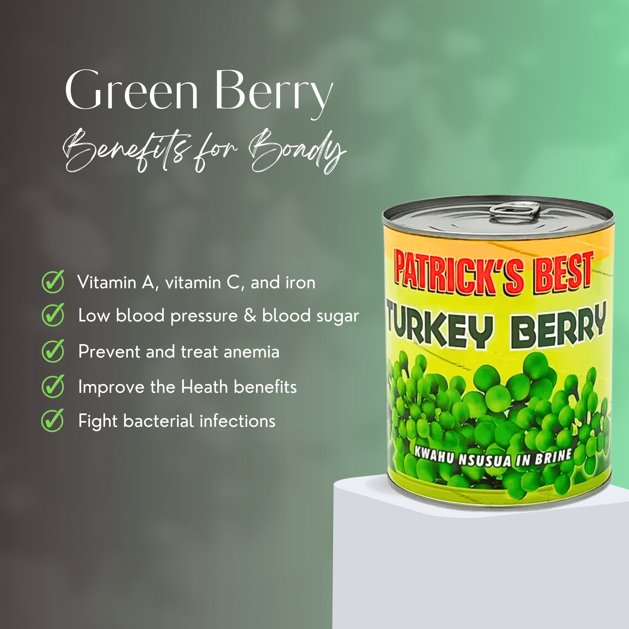 Patrick's Best Turkey Berry-800g-Rich In Flavor Turkey Berry