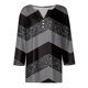 thumbnail image 5 of CHOII 50% de descuento en camisetas de mujer 2024. Camiseta con botones, manga 3/4, para uso diario, fin de semana, básica, cuello en V, blusas de mujer, mangas tres cuartos, camisetas de verano para, 5 of 5