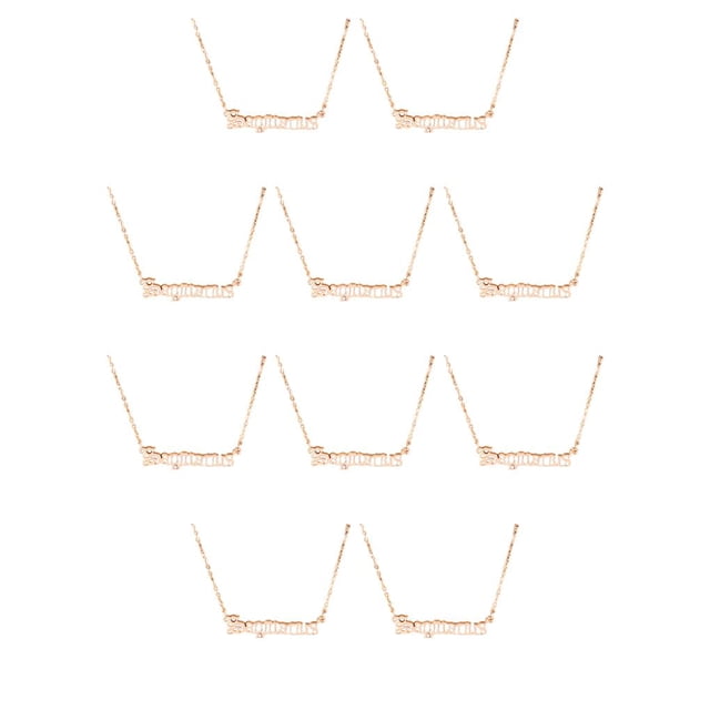 Collar con la letra del zodiaco Sonducket oro rosa Sagitario 10 piezas
