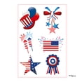 thumbnail image 2 of Danhjin Paper Stickers Luminous Independence Day Sticker Flag Party Luminous Disposable Temporary Sticker Stickers, 2 of 6