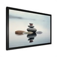 thumbnail image 2 of Designart "Zen Serenity Spiritual Stones in Blue IV" Spiritual Framed Wall Art Decor - Global Blue Spiritual Stone Entryway Framed Wall Art, 2 of 6