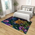 thumbnail image 4 of 2x3 Rug, Leopard Door Mat, Floral Jungle Animal Rug, Flower Wild Animal Cheetah Rugs for Entryway, Washable & Non Slip & Soft Low Pile Small Carpet, Indoor Doormat, Leopard Home Decor & Gifts, 4 of 7