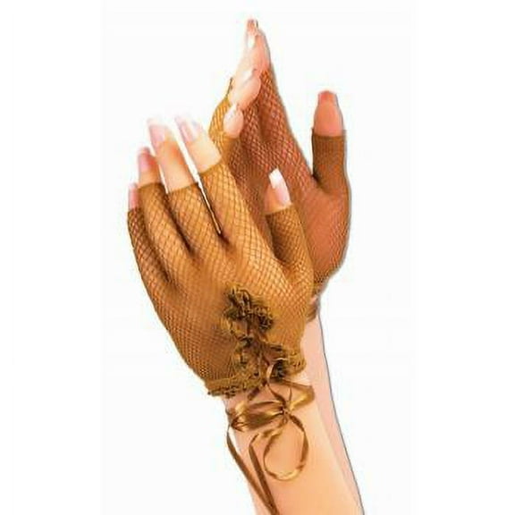 STEAMPUNK FINGERLES GLOVES-BRN