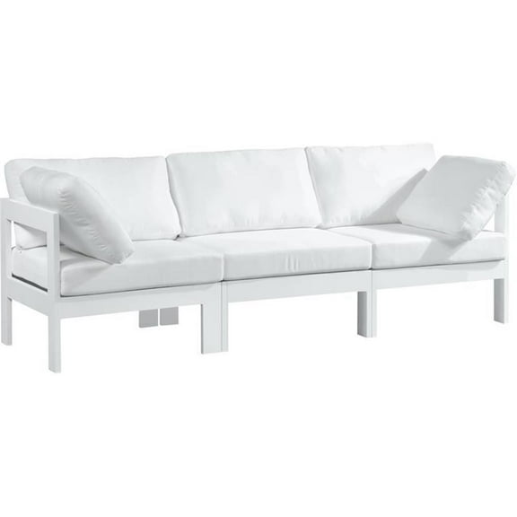 Pemberly Row Modern / Contemporary White Outdoor Patio Modular Sofa