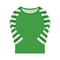 thumbnail image 6 of NAISIBABY Girls Long Sleeve Tops, Fashion Striped Casual Round Neck Pullover T-Shirt Green 5T, 6 of 7