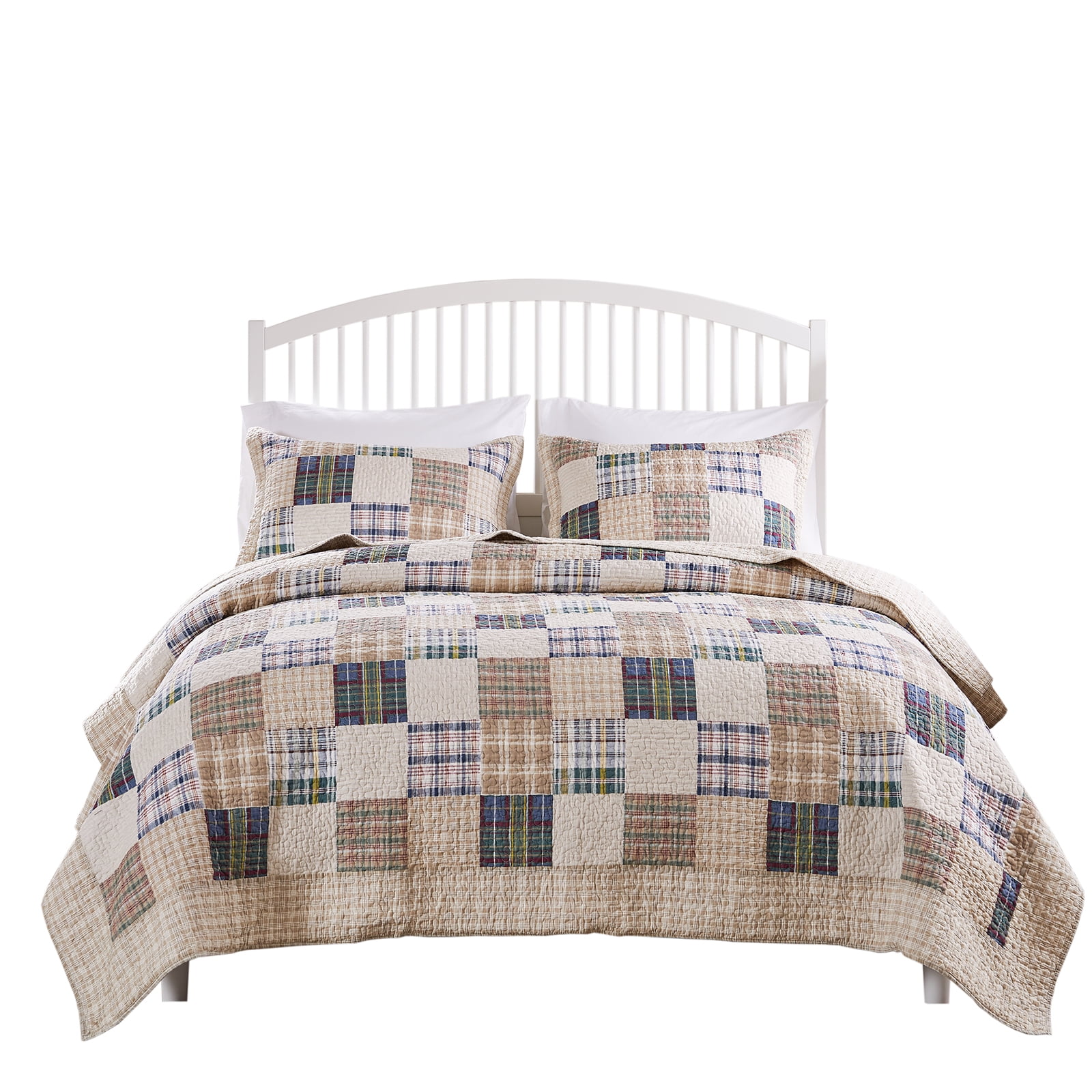 Global Trends Ozark Traditional 100% Cotton Reversible Quilt Set, 3-Piece King/Cal King