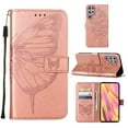 thumbnail image 5 of for Samsung Galaxy S22 Ultra 6.8 Inch Wallet Case, Butterfly Pattern Soft TPU Shockproof Wrist Strap Magnetic Clasp Cover with Kickstand Bracket Cash Card Slots Flip Folio Phone Case,Rosegold, 5 of 10