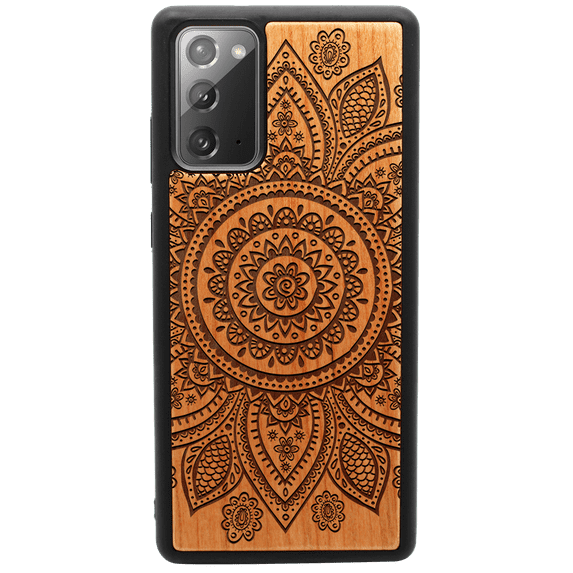 Floral Mandala 2 - Engraved Phone Model: Samsung Note 20, Color: Cherry