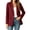 Burgundy, variant on Womens Solid Color Casual Blazers Open Front Long Sleeve Work Office Jackets Blazer Coat