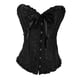 thumbnail image 5 of Corsé floral para mujer, corsé gótico, camisola, lencería, con cordones, espiral de acero negro, 5 of 9