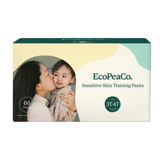 Bamboo Disposable Diapers - Made with Organic Bamboo and Viscose - Size 3T-4T - 66ct