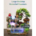 thumbnail image 3 of Grande Cascade Artisanale de Bureau en Résine avec Fontaine Fisherman, 3 of 10