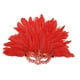 thumbnail image 5 of Diadema con máscara de media , accesorios de disfraz para cosplay y actuaciones en escenario. Rojo, 5 of 10