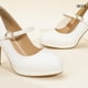 thumbnail image 5 of Zapatos IDIFU White Pumps para mujer, plataforma, tacones altos de 10 cm, 5 of 6