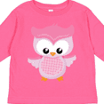 thumbnail image 4 of Inktastic Cute Pink Spring Owl Girls Long Sleeve Toddler T-Shirt, 4 of 5