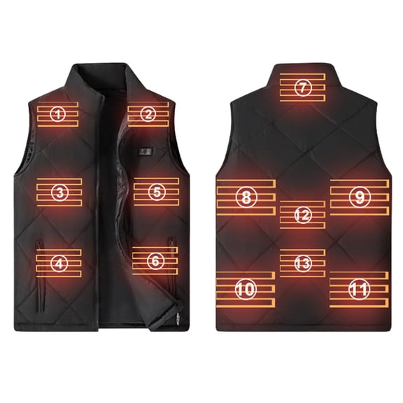 REDARER Kids Heated Vest, USB Charging Sleeveless Jacket with 13-Area Warming, Winter Smart Outerwear,Size:11-12 Years