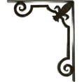 thumbnail image 4 of Ekena Millwork 2"W x 12"D x 15"H Fleur De Lis Wrought Iron Bracket, (Triple center brace), Antiqued Warm Silver, 4 of 8