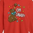 thumbnail image 3 of Instant Message - Oh Snap Chocolate Bunny - Toddler And Youth Long Sleeve Graphic T-Shirt, 3 of 6