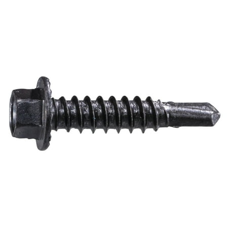 

#12 x 1 Brown Ruspert Coated Hex Washer Head Self-Drilling Screws (100 pcs.)