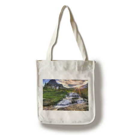 Rat Bag - Glacier National Park, Montana - Mt. Reynolds & Sun Rays - Lantern Press Photography (100% Cotton Tote Bag - Reusable)