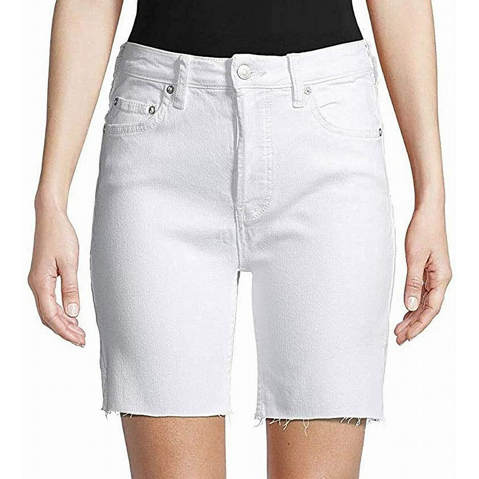 Free People Womens Avery Bermuda Shorts White 24 Walmart