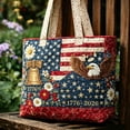 thumbnail image 1 of US 250th Anniversary Casual Quilted Tote Bag, 1 of 7