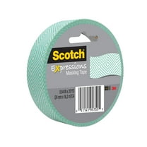 3M Expressions Masking Tape, Mint Mosaic, 1 in x 20 yds.