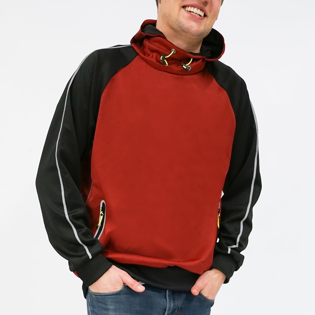 XS Sport XS Sport Men's Pullover Hoodie w/ Contrast Arms Walmart