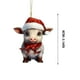 thumbnail image 2 of Decoración Navideña Personalizada, Regalo de Vaca, Adornos Colgantes para Árbol de Navidad, 2 of 4