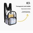 thumbnail image 4 of Clear Mini Backpack, Waterproof PVC Small Transparent Daypack for Stadium Security Travel, 4 of 5