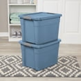 thumbnail image 4 of Sterilite 12 Gallon Latching Tote, Stackable Storage Bin with Lid, Washed Blue, 12 Pack, 4 of 10