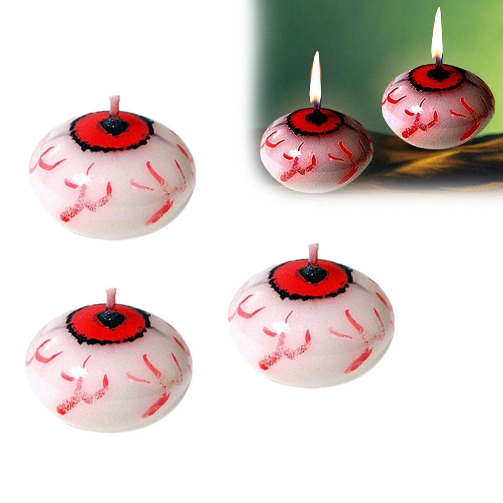 3 Pack Halloween Floating Eyeball Candles Halloween Party Decorations