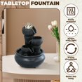 thumbnail image 3 of Dsseng Fontaine de Table Boule Rotative Cascade de Roches Fontaine d'Eau de Table Intérieure pour Décoration Moderne de la Maison Bureau Salon Décoration, 3 of 11