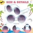 thumbnail image 6 of 3 Pack Kids Sunglasses Stylish Cute Heart Shaped Round Cat Eye Sunglasses for Toddler Girls Age 3-10 Outdoor Beach Eyewear, 6 of 7