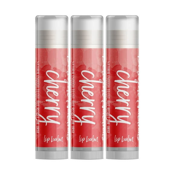 Delight Naturals Cherry Lip Balm - 3 Pack