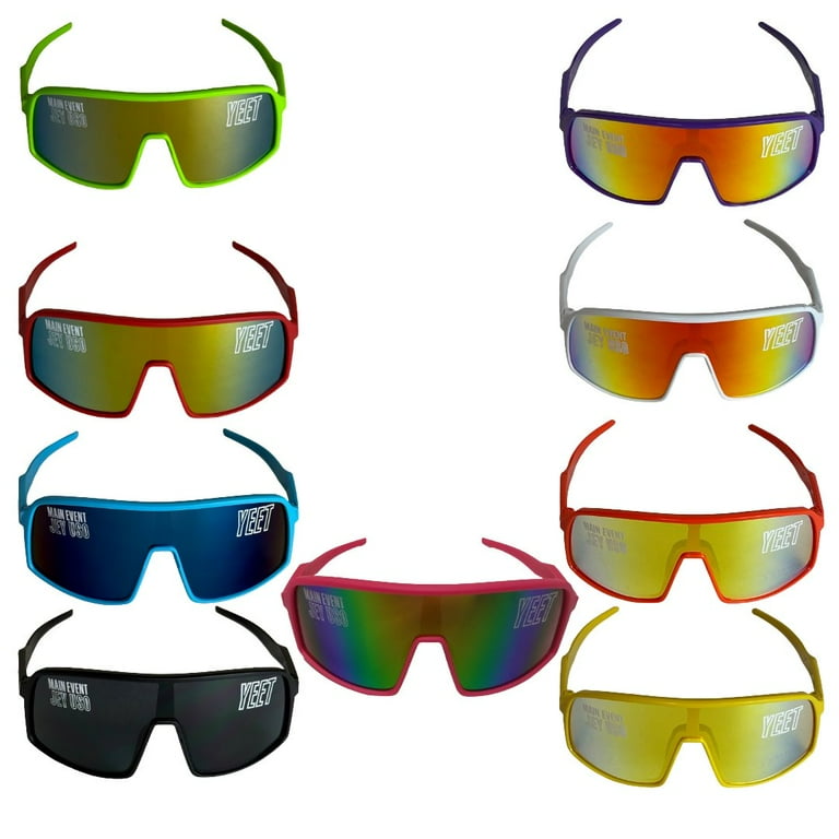 るきさんさんせんようストーム レインボー グラデーション エクスプレス シップ Main Event Jey Uso Yeet Sport Shades Costume Glasses Pink